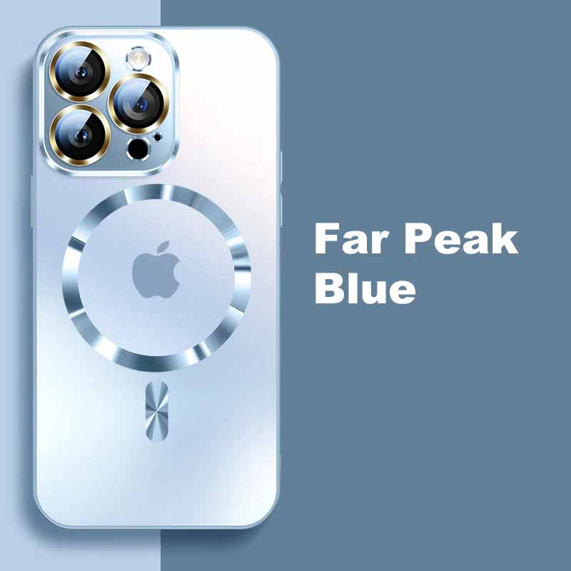 MagSafe ultra-thin metal camera frame frosted case for iPhone