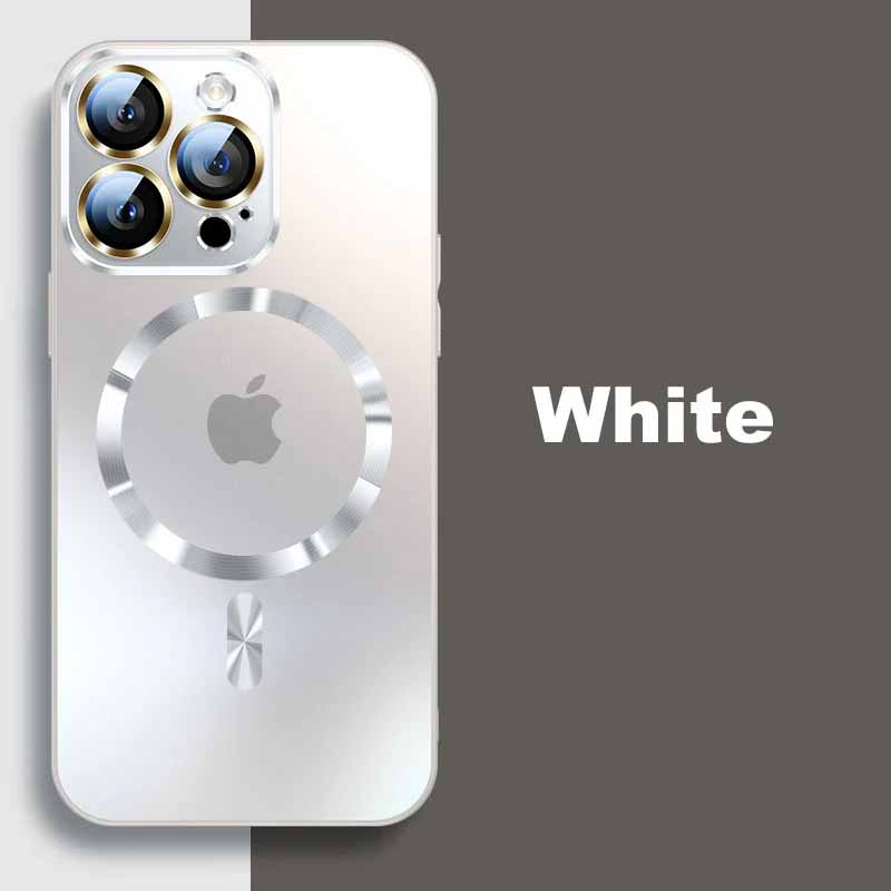 MagSafe ultra-thin metal camera frame frosted case for iPhone