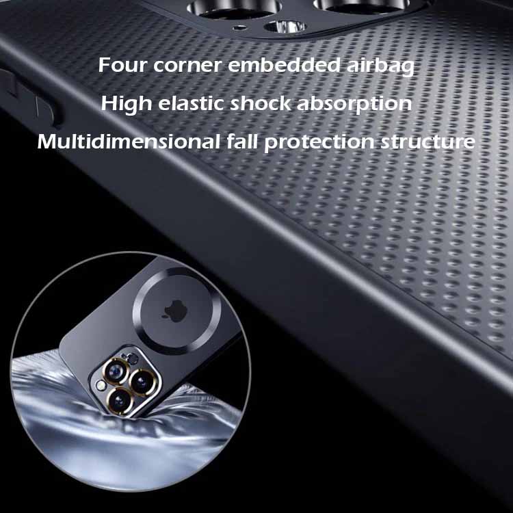 MagSafe ultra-thin metal camera frame frosted case for iPhone