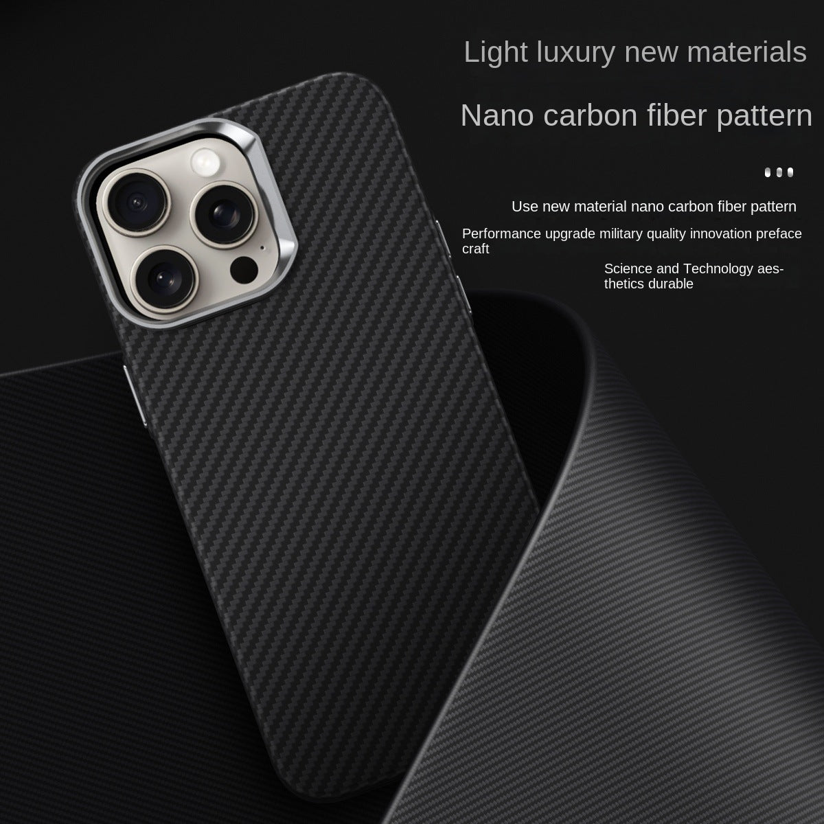 Metal Kevlar Fine Carbon Fiber Magnetic Phone Case for iPhone