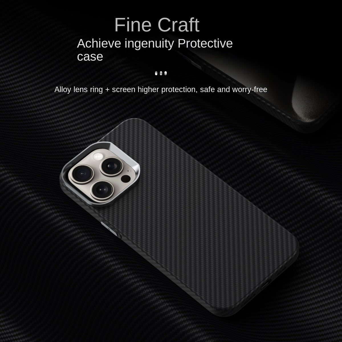 Metal Kevlar Fine Carbon Fiber Magnetic Phone Case for iPhone