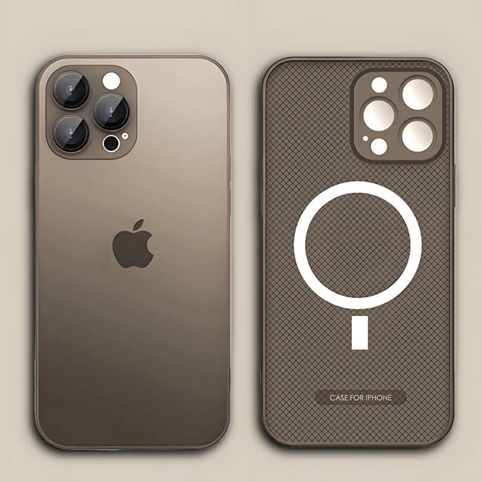 Magnetic frosted glass case for iphone