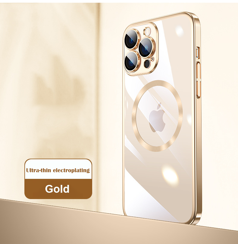 Magsafe Electroplated PC Transparent Case for iPhone