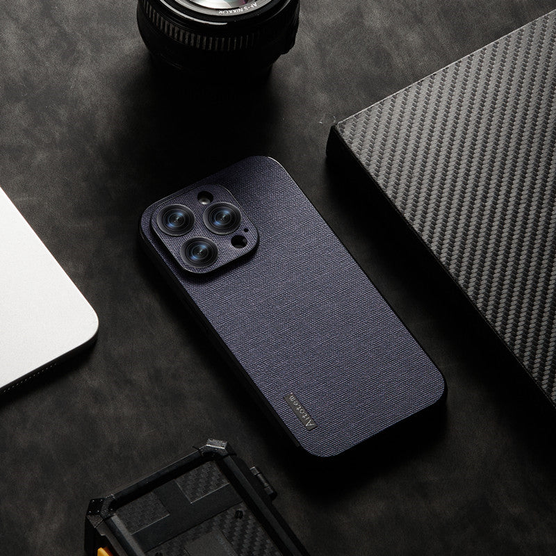 Leather and frosted hand-feeling backplane iPhone case