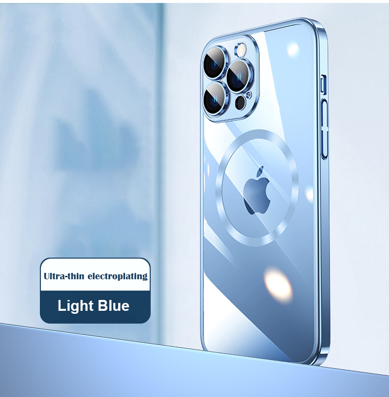Magsafe Electroplated PC Transparent Case for iPhone