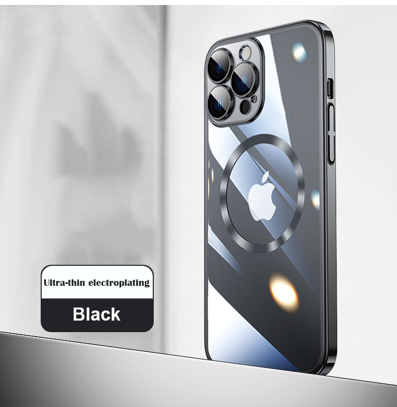 Magsafe Electroplated PC Transparent Case for iPhone