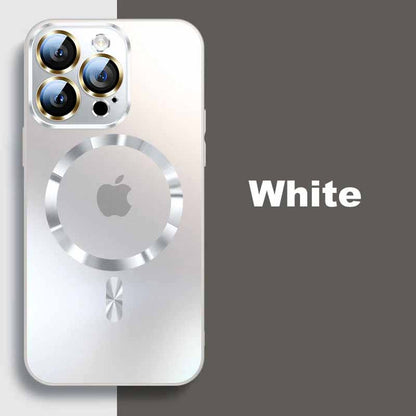 MagSafe ultra-thin metal camera frame frosted case for iPhone