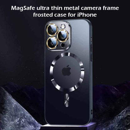 MagSafe ultra-thin metal camera frame frosted case for iPhone