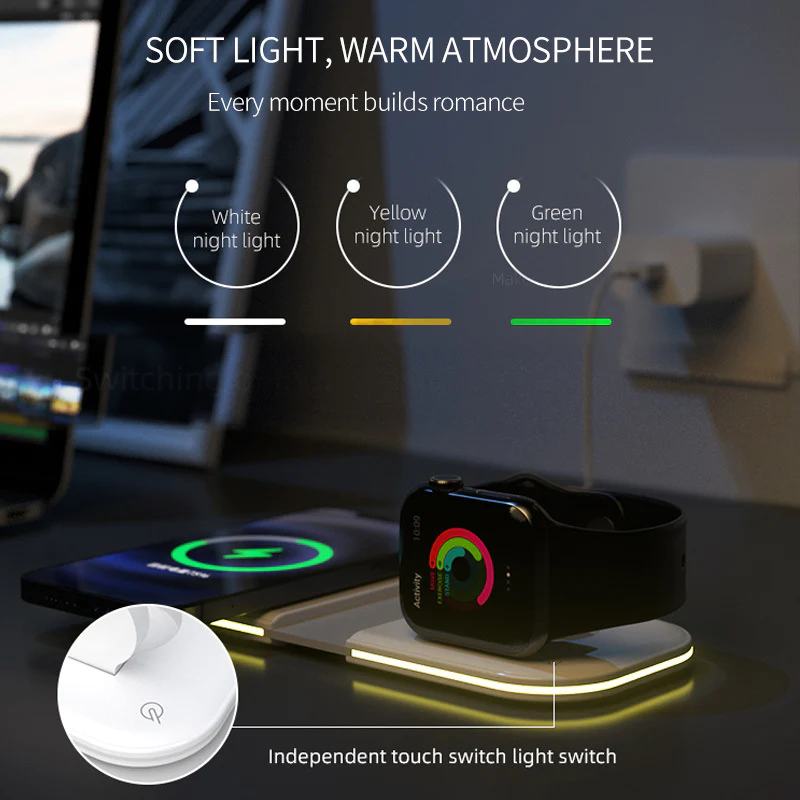 High quality magnetic wireless charger (three in one)