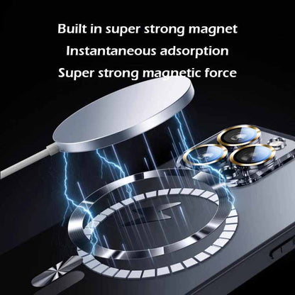 MagSafe ultra-thin metal camera frame frosted case for iPhone