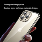 Titanium steel frame transparent case for iphone