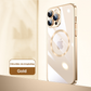Magsafe Electroplated PC Transparent  Case for iPhone