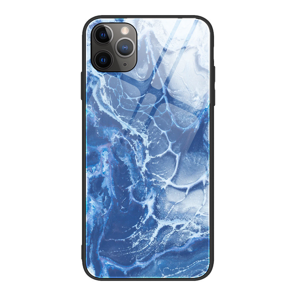 Marble tempered glass iPhone case