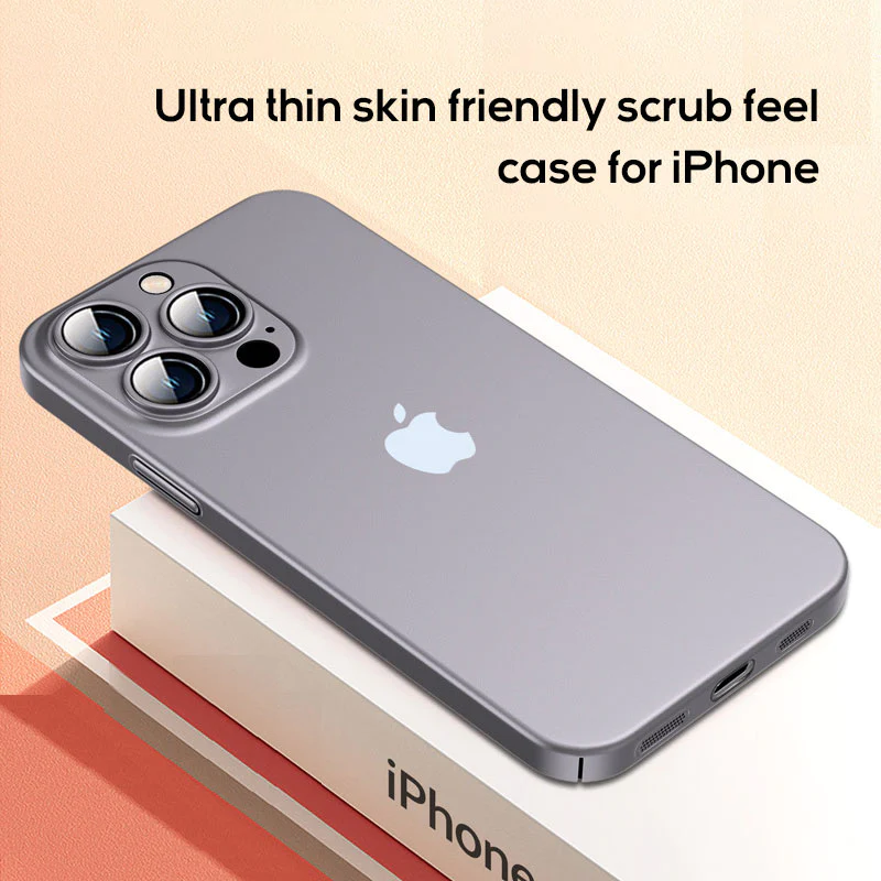 Ultra thin skin friendly scrub feel case for iPhone