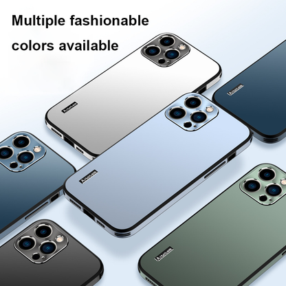 Frosted metal lens iPhone case