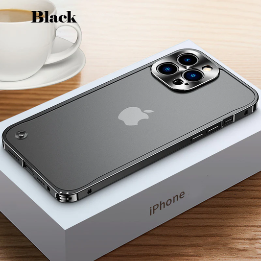 Metal frame frosted back case for iPhone