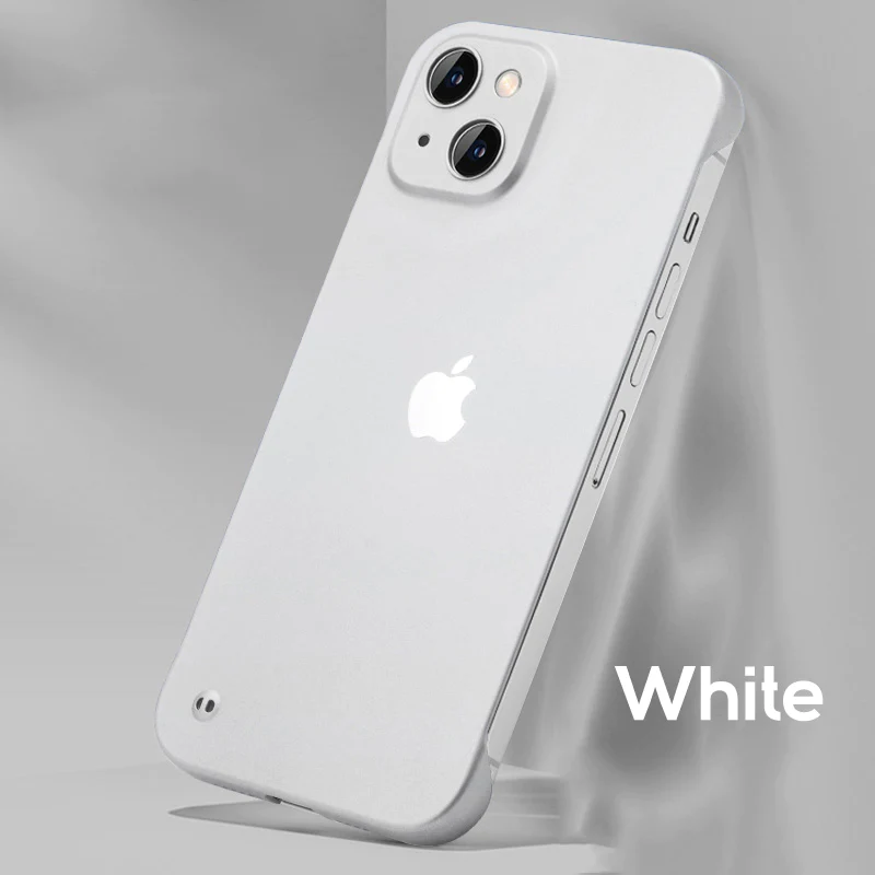 Ultra-thin frosted borderless case for iPhone