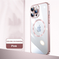 Magsafe Electroplated PC Transparent  Case for iPhone