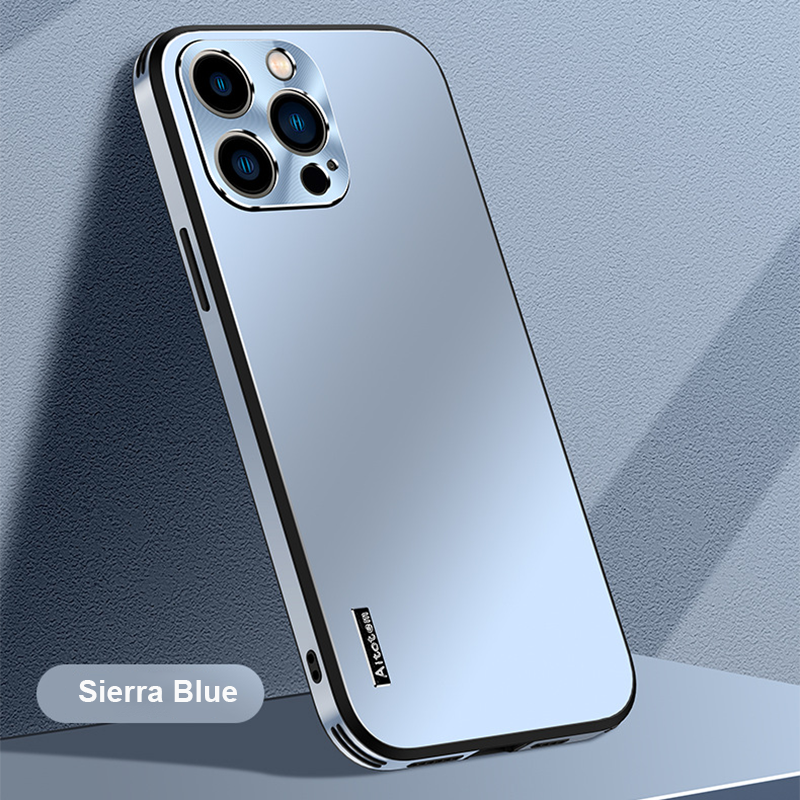 Frosted metal lens iPhone case