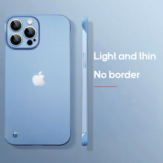 Ultra-thin frosted borderless case for iPhone