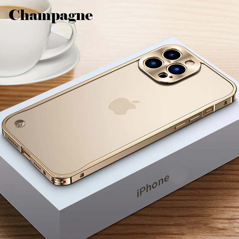 Metal frame frosted back case for iPhone