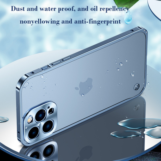 Metal frame frosted back case for iPhone