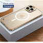 Magsafe Metal frame frosted back case for iPhone
