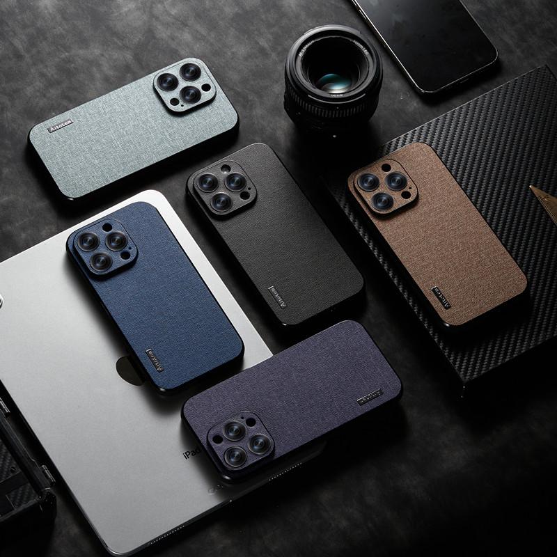Leather and frosted hand-feeling backplane iPhone case