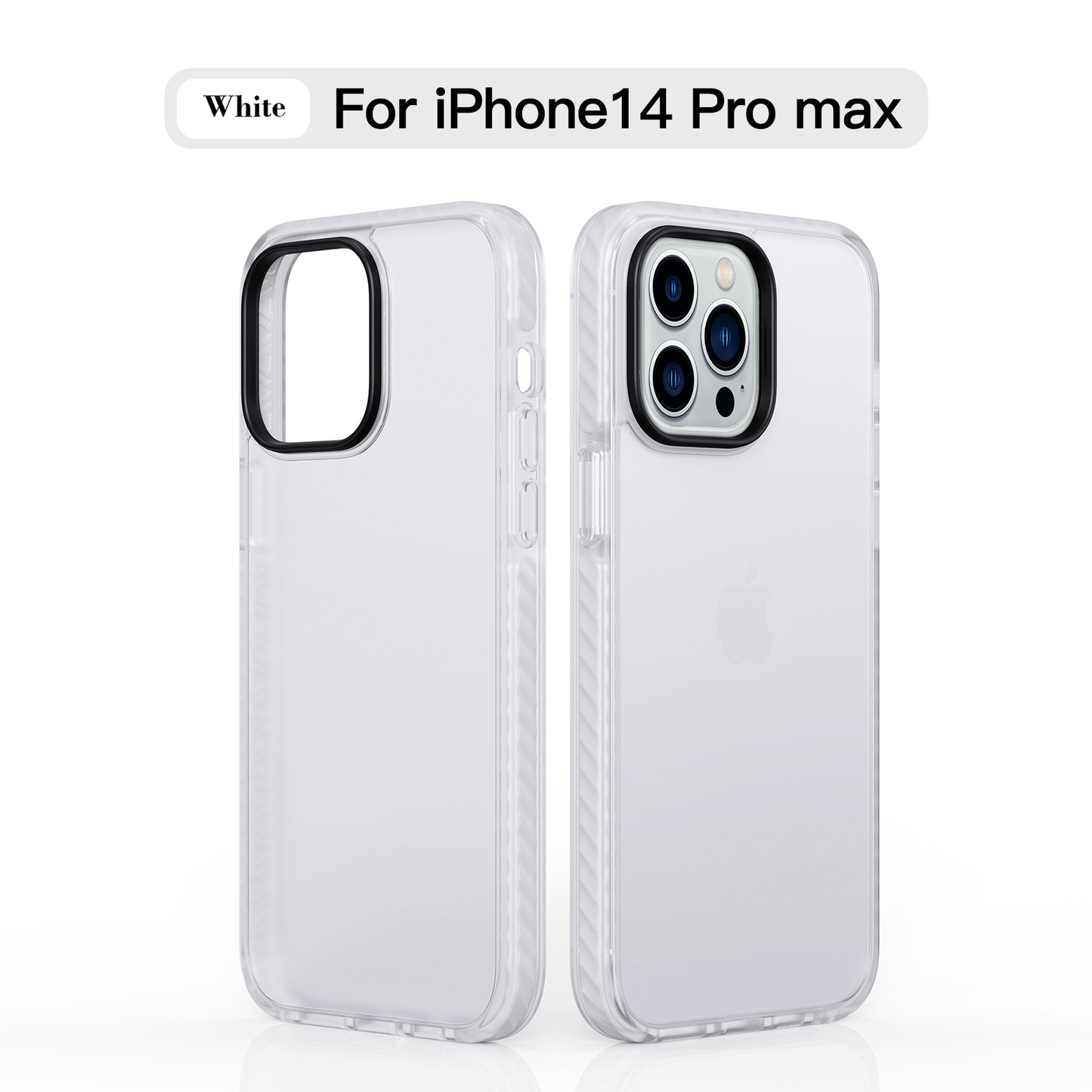 Frosted translucent tpu+pc mobile phone case for iphone