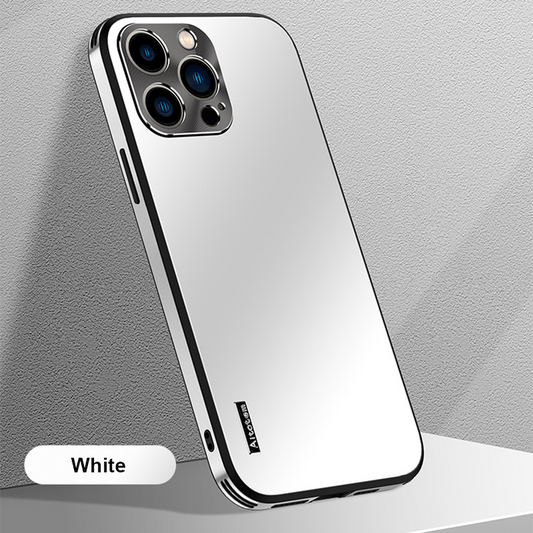 Frosted metal lens iPhone case