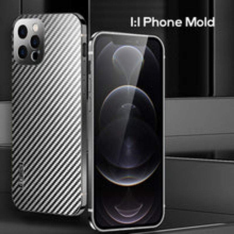 Titanium alloy frame carbon fiber case for iPhone