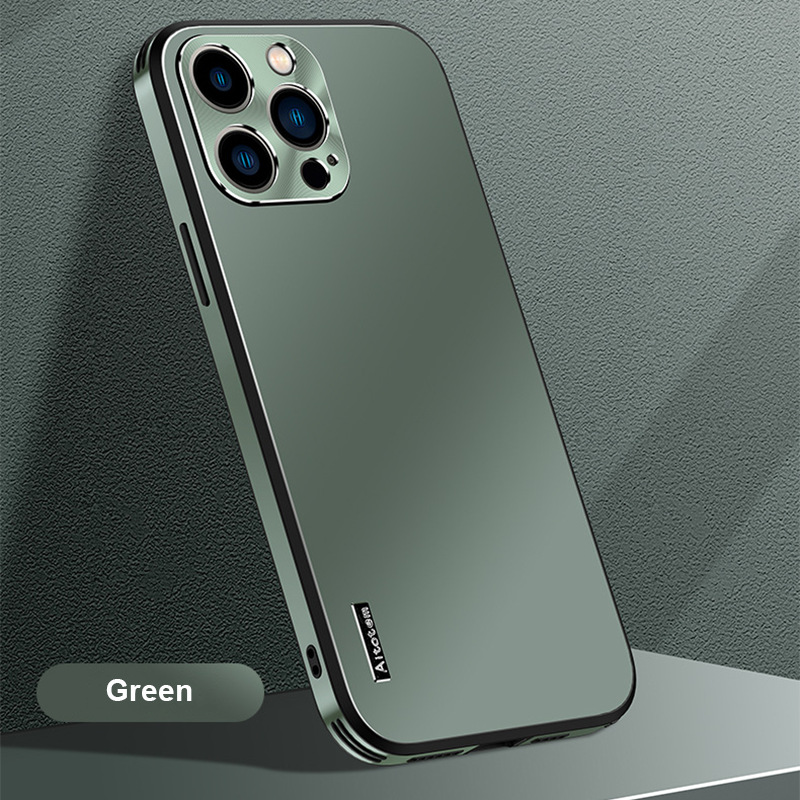 Frosted metal lens iPhone case