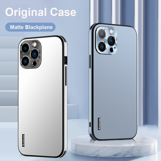 Frosted metal lens iPhone case